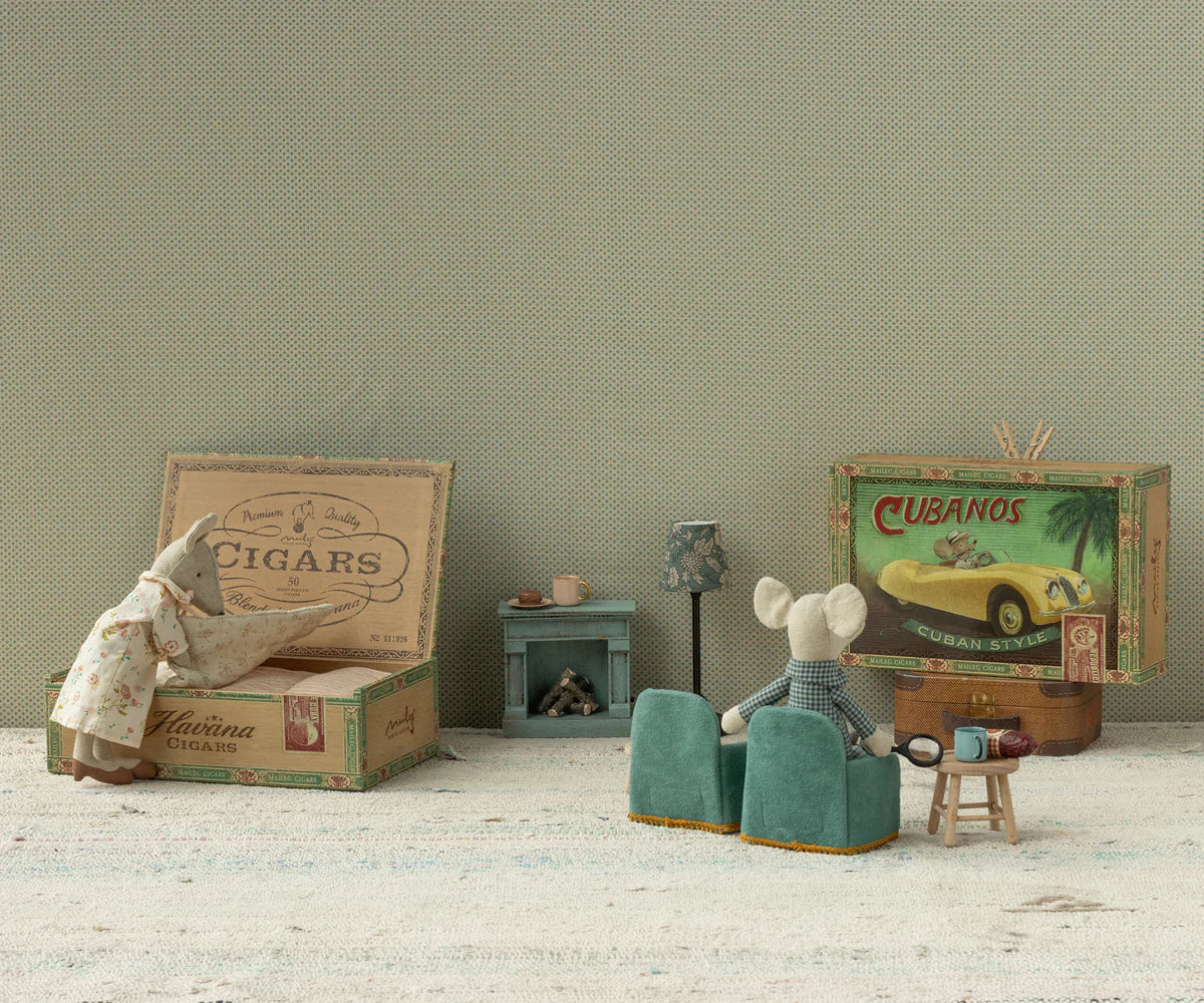 Oma und Opa Maus in Zigarrenbox Maileg