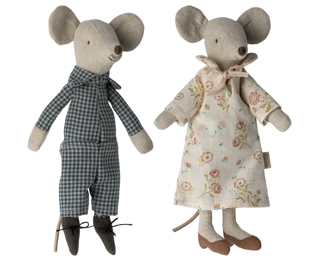 Oma und Opa Maus in Zigarrenbox Maileg
