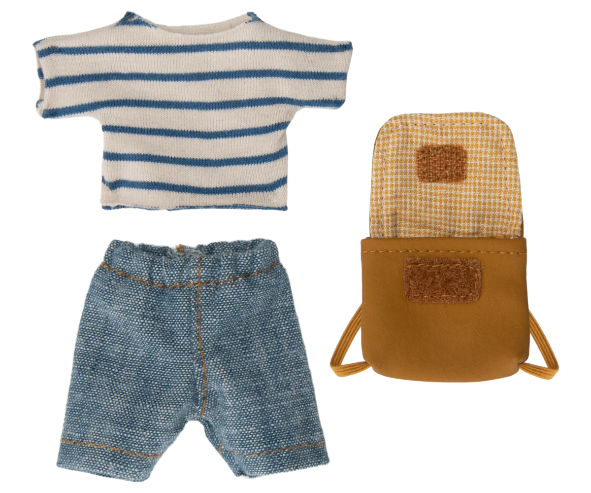 Dreiradmaus - großer Bruder mit Rucksack