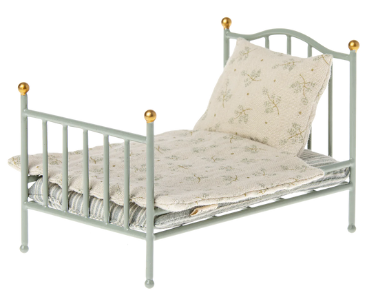 Vintage Bett Maus - Minze - Maileg